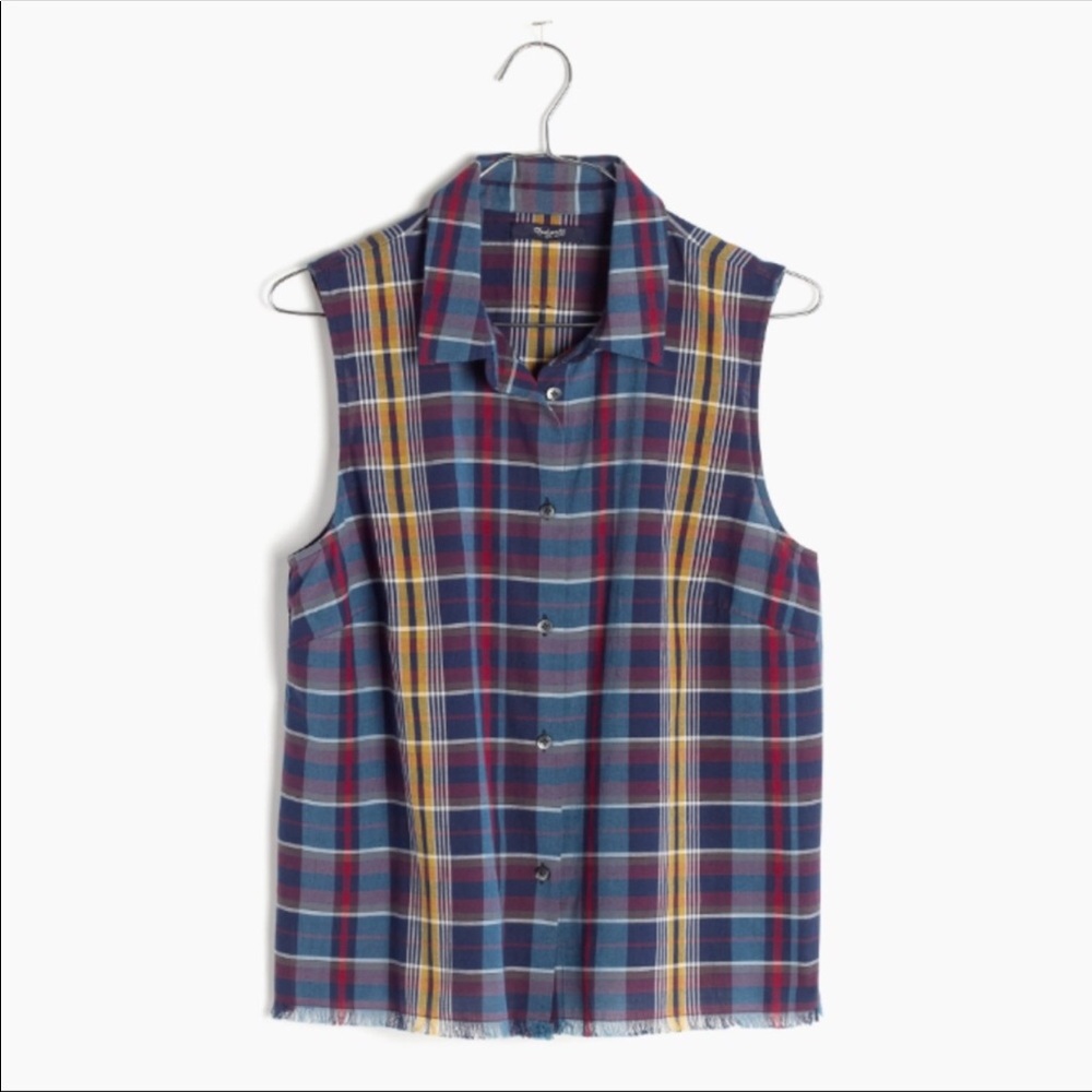 Madewell Moment Sleeveless Plaid Shirt